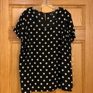 Torrid polka dot blouse size 2